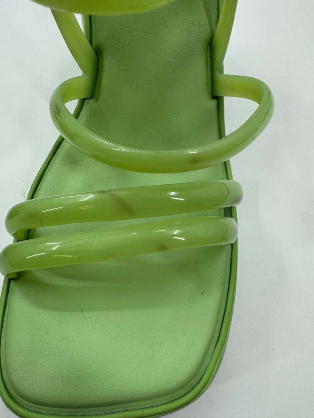 Melissa Jessie Womens Lime Green High Platform Sandals Size 9 - Picture 11 of 12